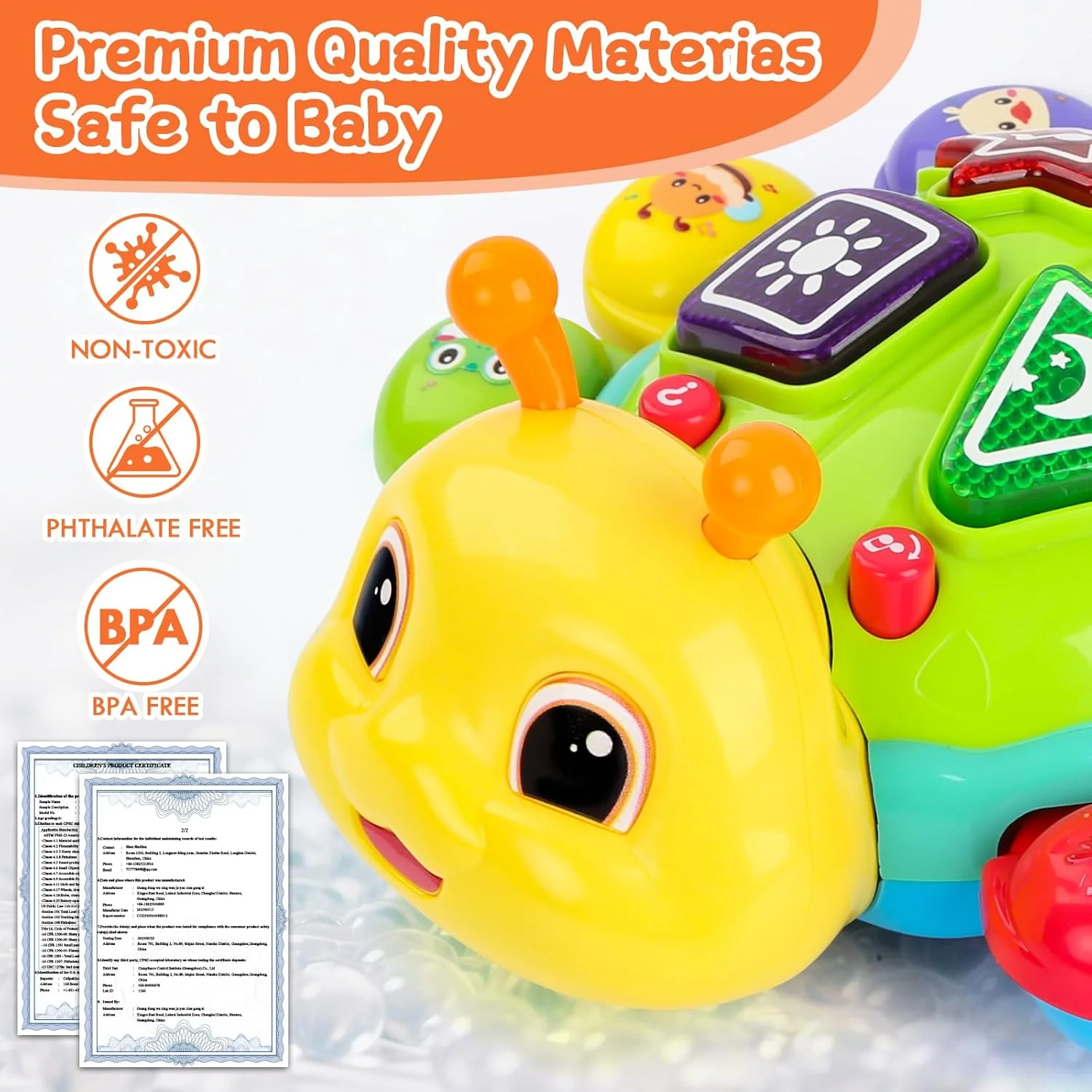 Musical Baby Toys, Infant Light up Music Toys Tummy Time Development, Crawling Toy for 6 7 8 9 10 11 12+ Month Old, Christmas Birthday Gifts for Babies Boys